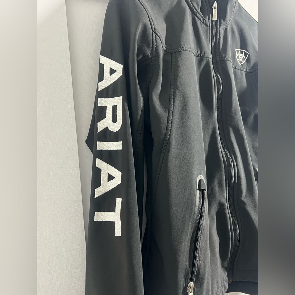 Ariat Softshell Jacket Black Full Zip Wind Water … - image 5